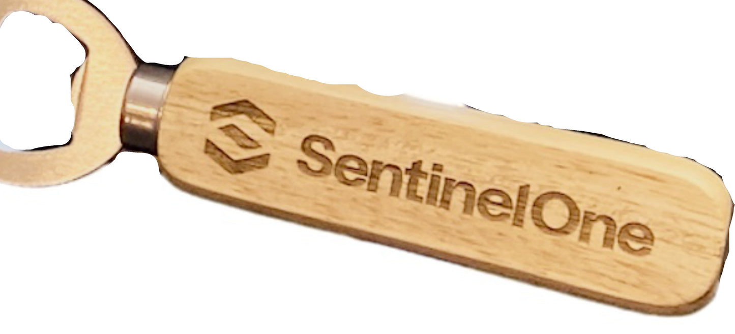 Sentinel One wooden bottle opener